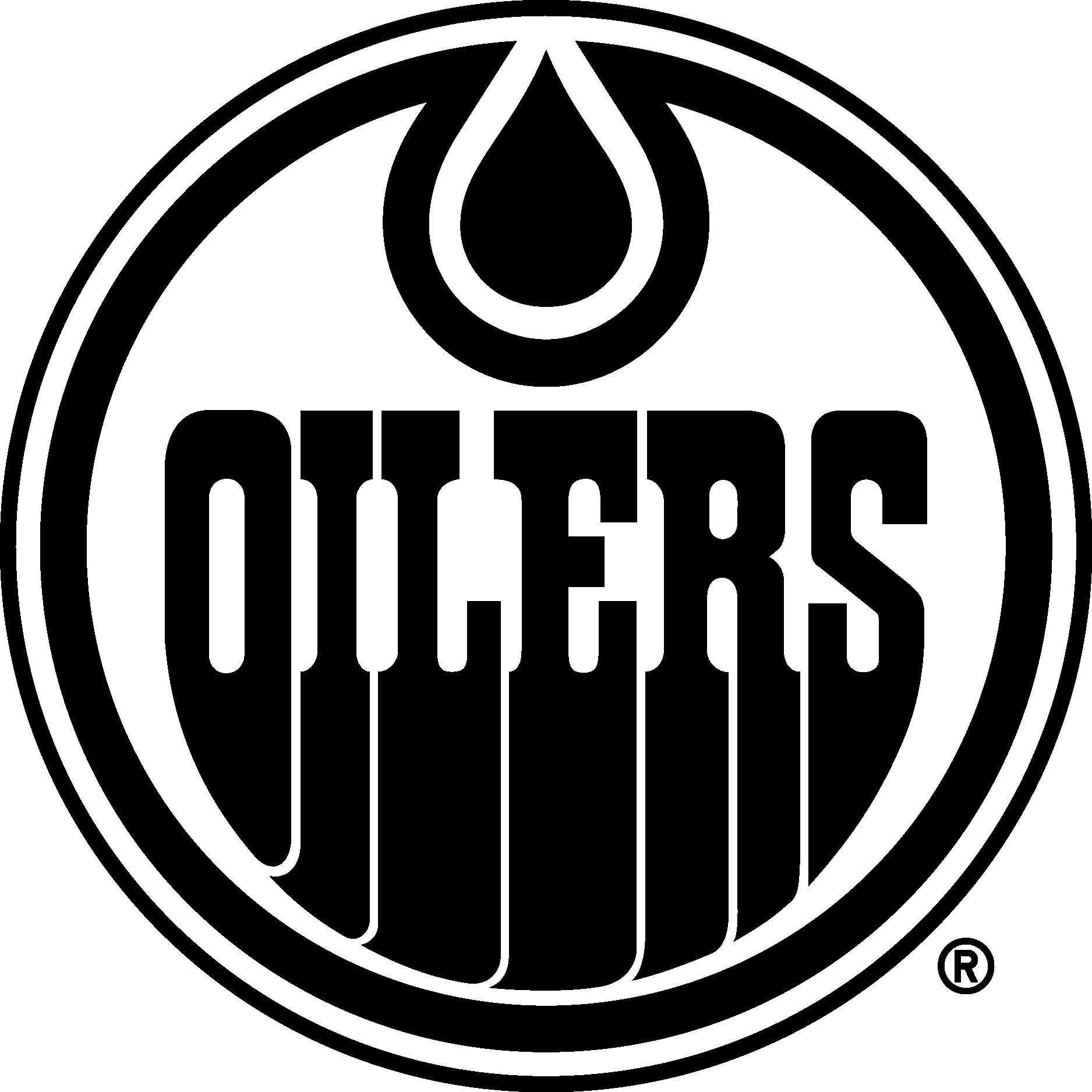 Edmonton Oilers Black Logo Vector Logo